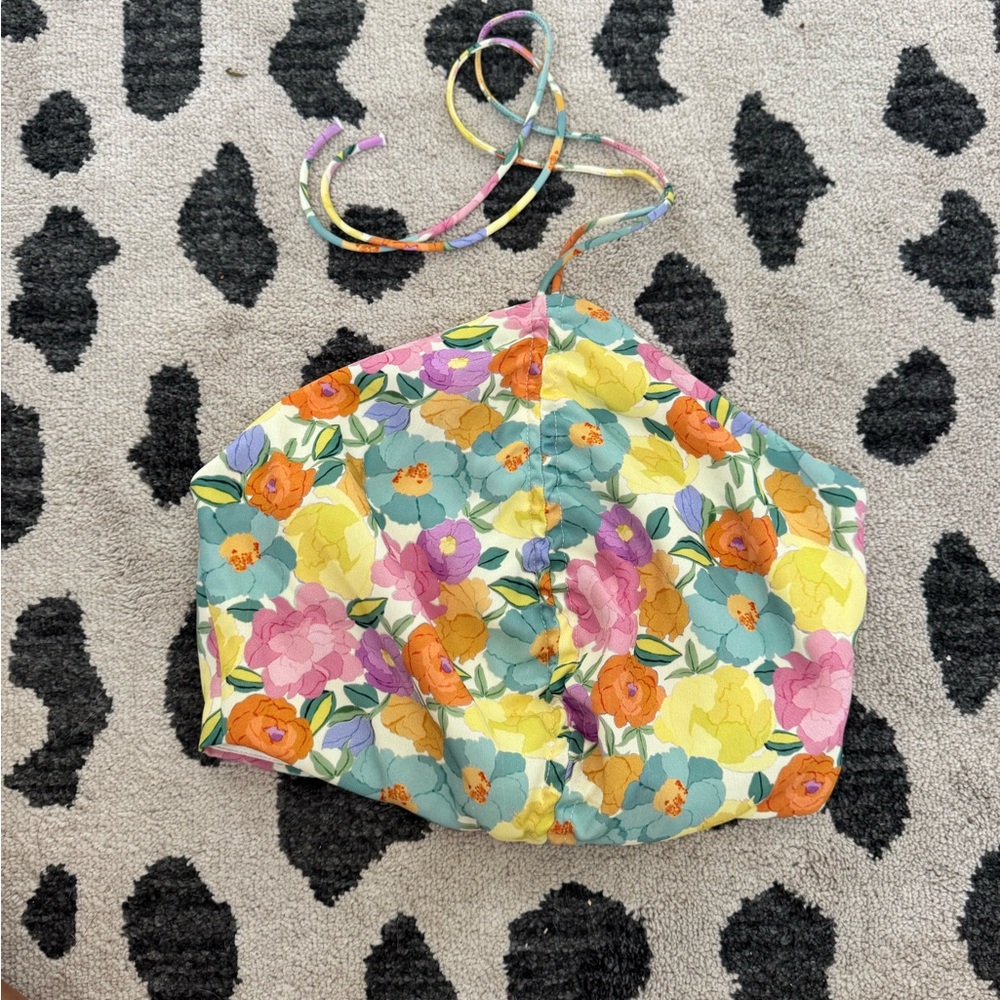 Zara floral crop top